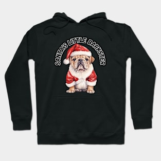 Santa's Little Barkster, Christmas, cute dog Hoodie